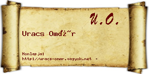Uracs Omár névjegykártya
